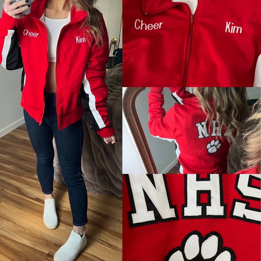 Varsity Cheerleading High School Jacket Monogramm… Gem